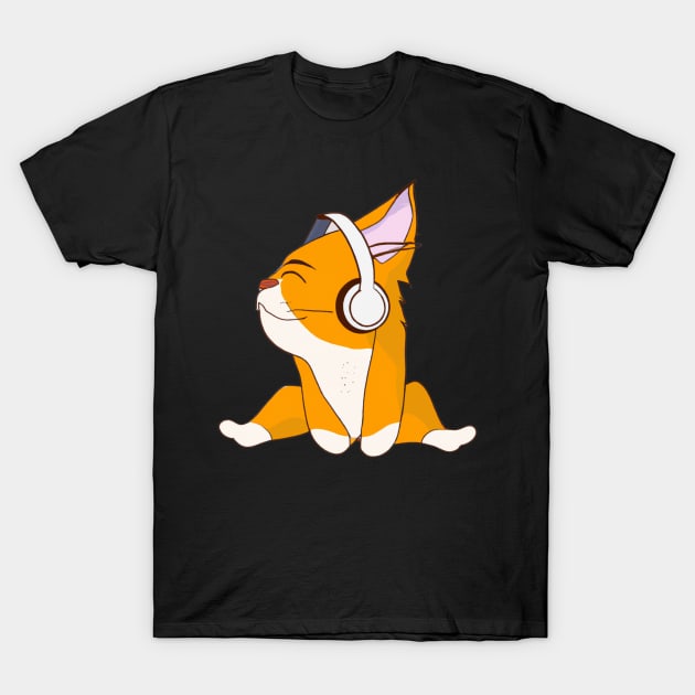 Music loving cat T-Shirt by 365inspiracji